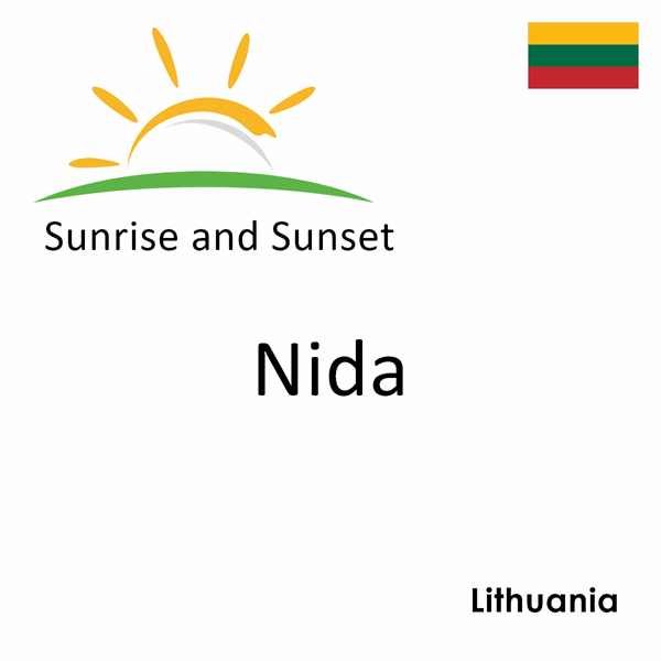 Sunrise and sunset times for Nida, Lithuania