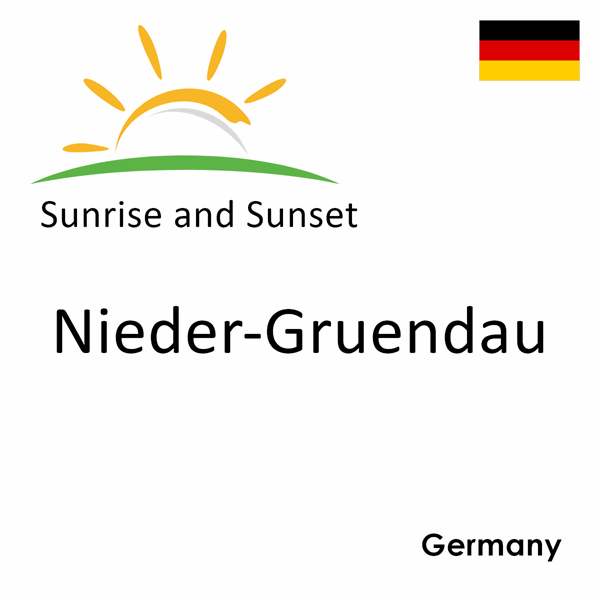 Sunrise and sunset times for Nieder-Gruendau, Germany