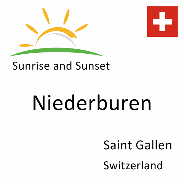 Sunrise and sunset times for Niederburen, Saint Gallen, Switzerland