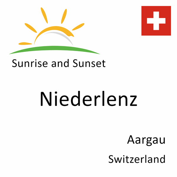 Sunrise and sunset times for Niederlenz, Aargau, Switzerland