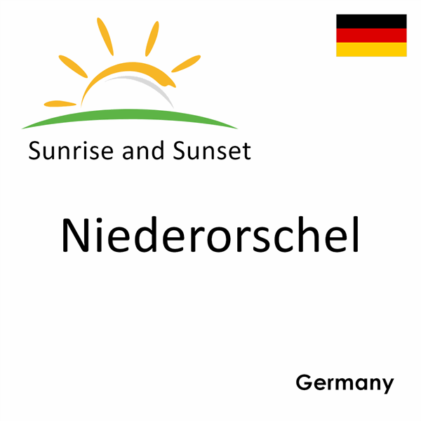 Sunrise and sunset times for Niederorschel, Germany