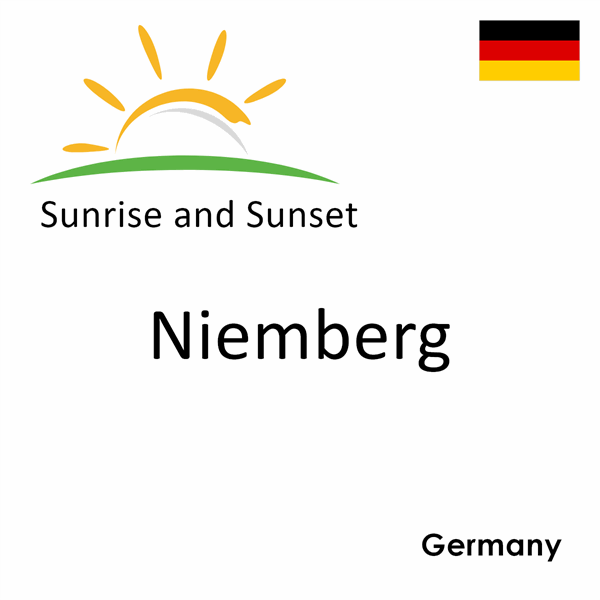 Sunrise and sunset times for Niemberg, Germany