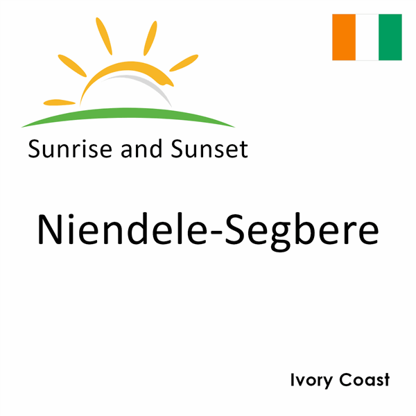 Sunrise and sunset times for Niendele-Segbere, Ivory Coast