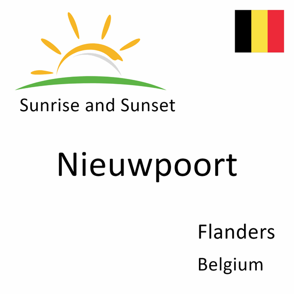 Sunrise and sunset times for Nieuwpoort, Flanders, Belgium