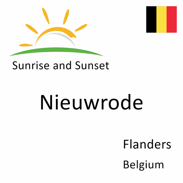 Sunrise and sunset times for Nieuwrode, Flanders, Belgium