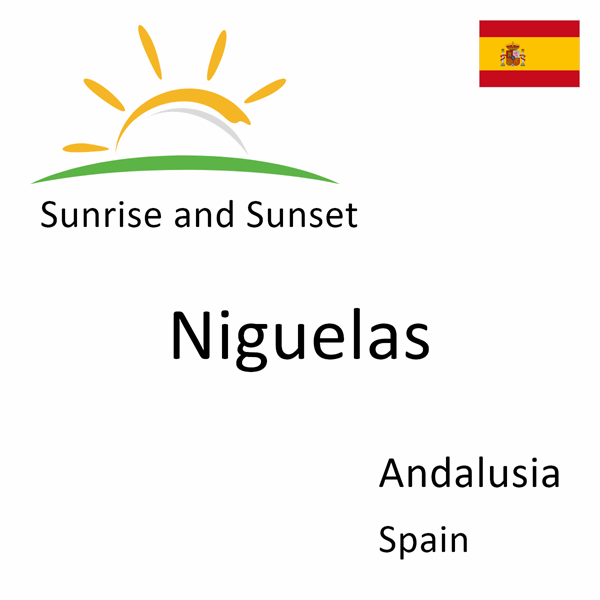 Sunrise and sunset times for Niguelas, Andalusia, Spain