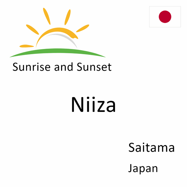 Sunrise and sunset times for Niiza, Saitama, Japan