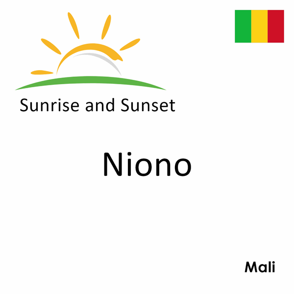 Sunrise and sunset times for Niono, Mali