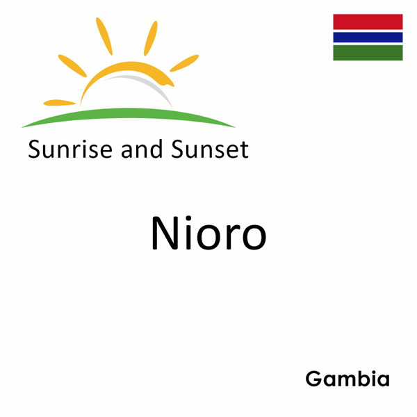 Sunrise and sunset times for Nioro, Gambia