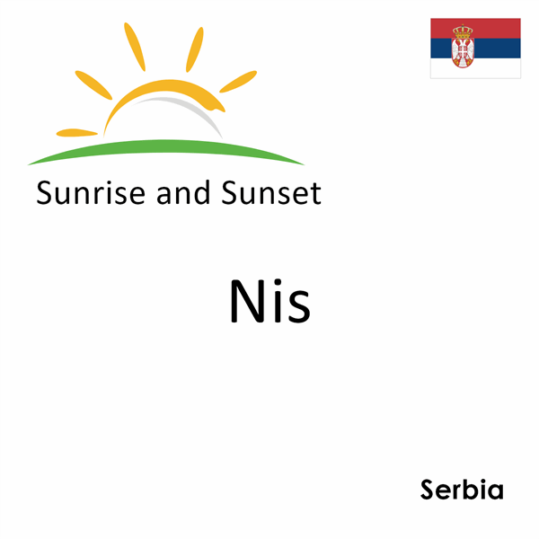 Sunrise and sunset times for Nis, Serbia