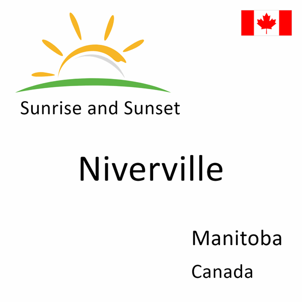 Sunrise and sunset times for Niverville, Manitoba, Canada