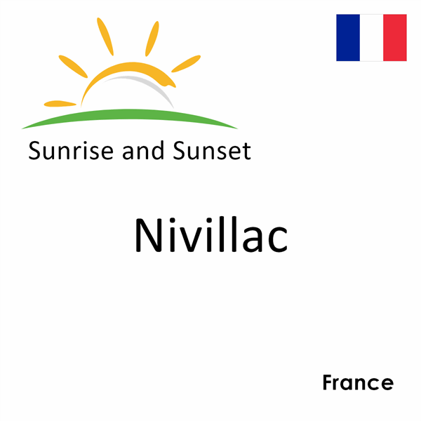 Sunrise and sunset times for Nivillac, France