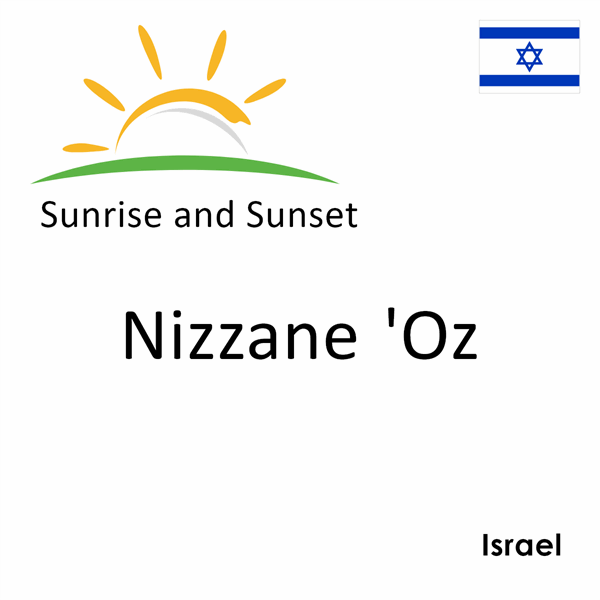 Sunrise and sunset times for Nizzane 'Oz, Israel