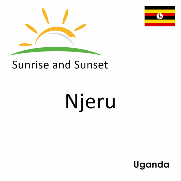 Sunrise and sunset times for Njeru, Uganda