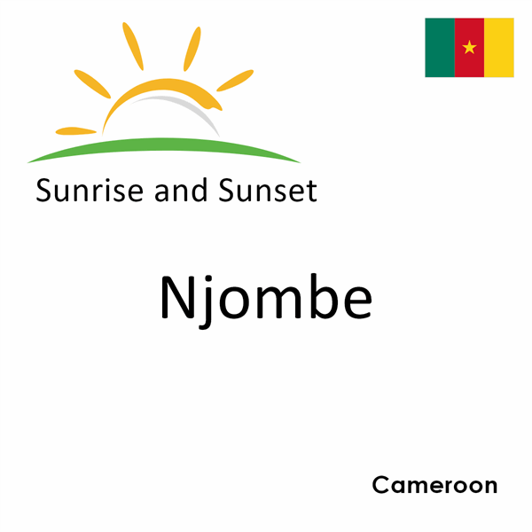 Sunrise and sunset times for Njombe, Cameroon