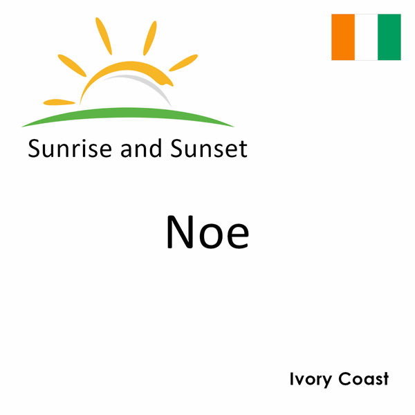 Sunrise and sunset times for Noe, Ivory Coast