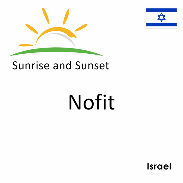 Sunrise and sunset times for Nofit, Israel