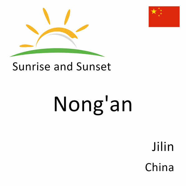 Sunrise and sunset times for Nong'an, Jilin, China