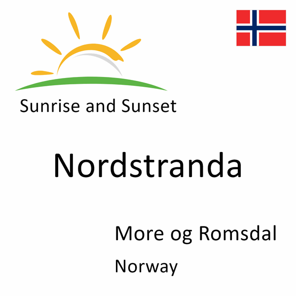 Sunrise and sunset times for Nordstranda, More og Romsdal, Norway