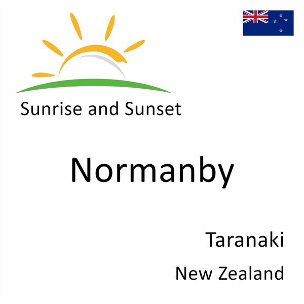 Sunrise and sunset times for Normanby, Taranaki, New Zealand