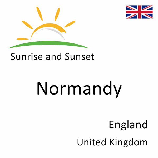 Sunrise and sunset times for Normandy, England, United Kingdom