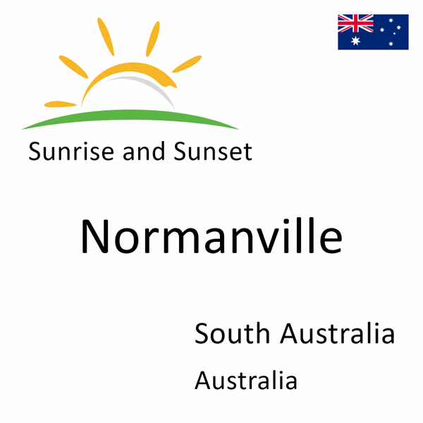 Sunrise and sunset times for Normanville, South Australia, Australia