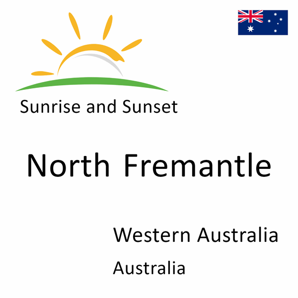 Sunrise and sunset times for North Fremantle, Western Australia, Australia
