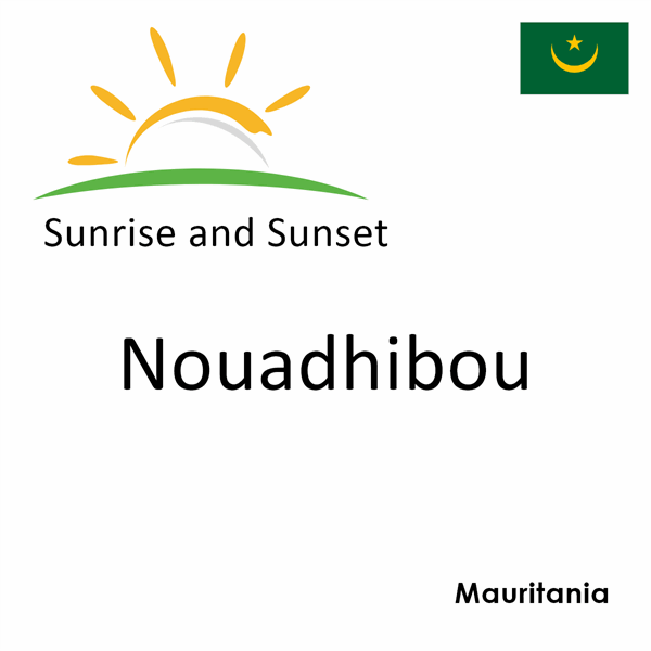 Sunrise and sunset times for Nouadhibou, Mauritania