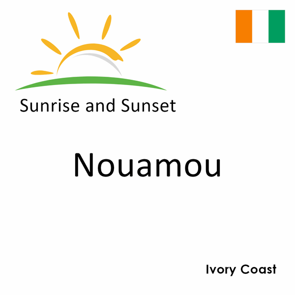 Sunrise and sunset times for Nouamou, Ivory Coast