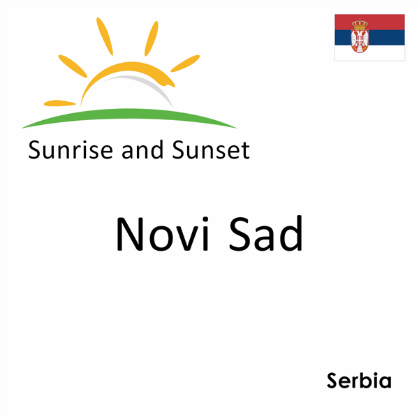 Sunrise and sunset times for Novi Sad, Serbia
