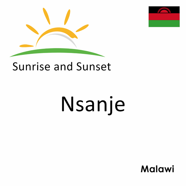 Sunrise and sunset times for Nsanje, Malawi