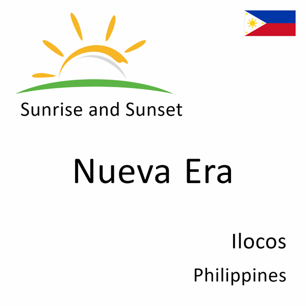 Sunrise and sunset times for Nueva Era, Ilocos, Philippines