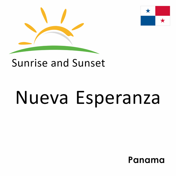 Sunrise and sunset times for Nueva Esperanza, Panama