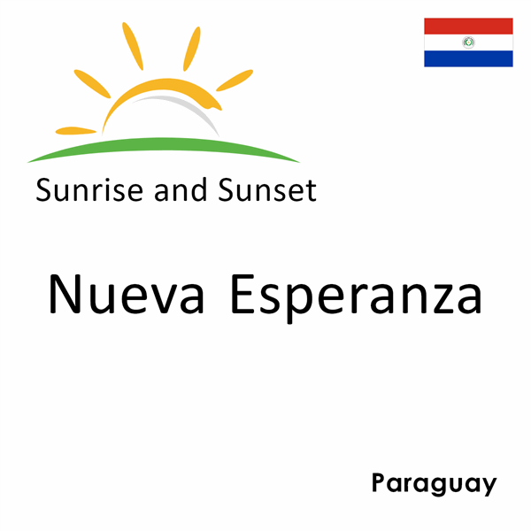 Sunrise and sunset times for Nueva Esperanza, Paraguay