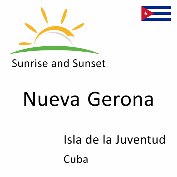 Sunrise and sunset times for Nueva Gerona, Isla de la Juventud, Cuba