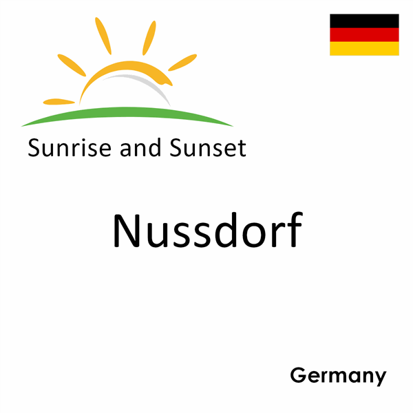 Sunrise and sunset times for Nussdorf, Germany