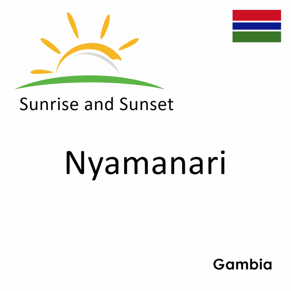 Sunrise and sunset times for Nyamanari, Gambia