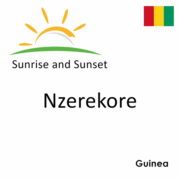 Sunrise and sunset times for Nzerekore, Guinea