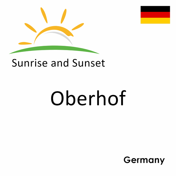 Sunrise and sunset times for Oberhof, Germany