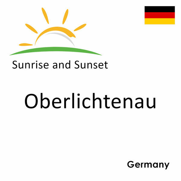 Sunrise and sunset times for Oberlichtenau, Germany