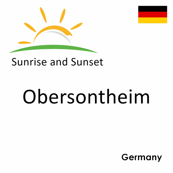 Sunrise and sunset times for Obersontheim, Germany