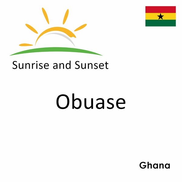 Sunrise and sunset times for Obuase, Ghana