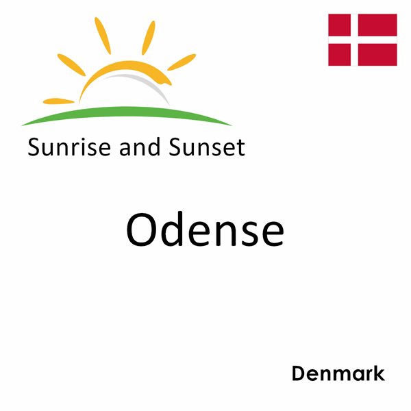 Sunrise and sunset times for Odense, Denmark