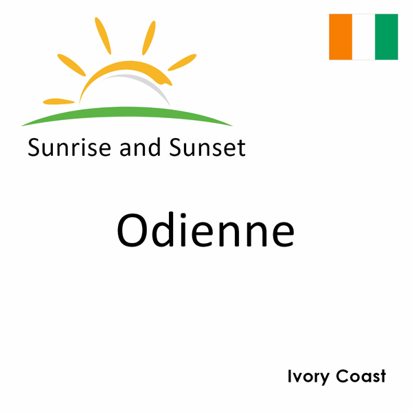 Sunrise and sunset times for Odienne, Ivory Coast