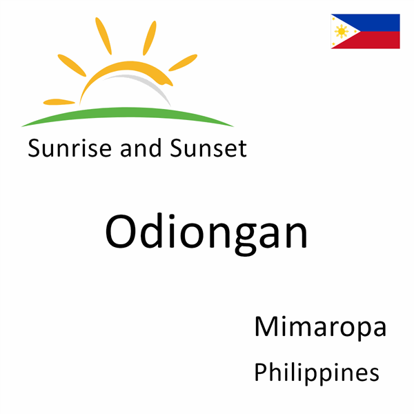 Sunrise and sunset times for Odiongan, Mimaropa, Philippines