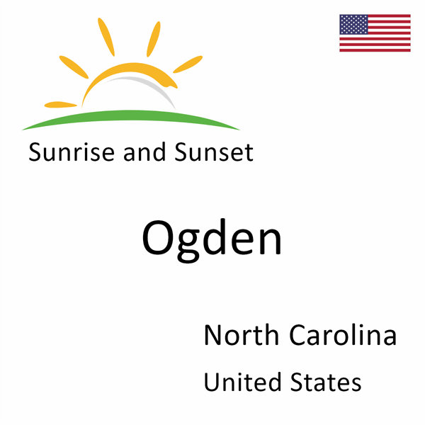 Sunrise and sunset times for Ogden, North Carolina, United States