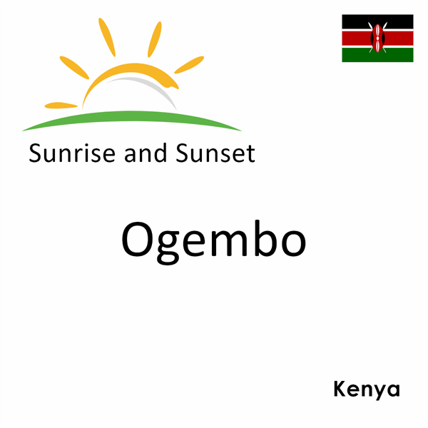 Sunrise and sunset times for Ogembo, Kenya