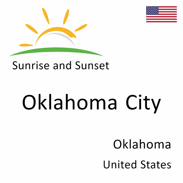Sunrise and sunset times for Oklahoma City, Oklahoma, United States