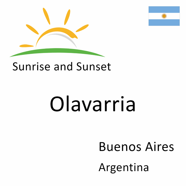 Sunrise and sunset times for Olavarria, Buenos Aires, Argentina