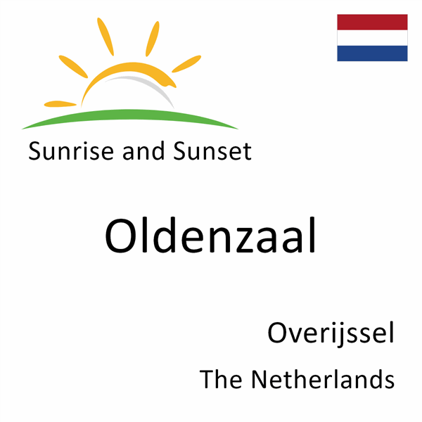 Sunrise and sunset times for Oldenzaal, Overijssel, The Netherlands